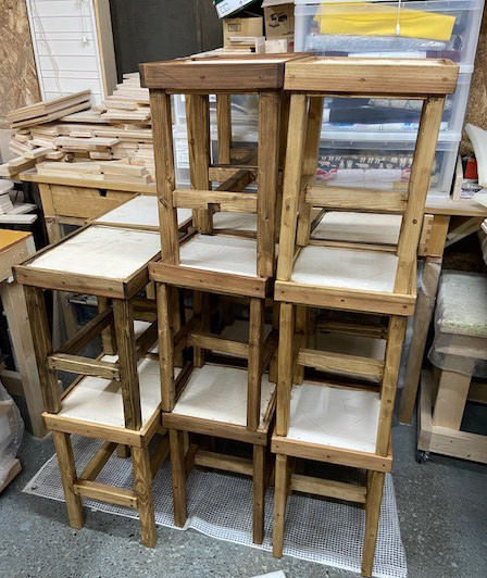 OSAKAアート＆てづくりバザール用タイル張りスツール作成